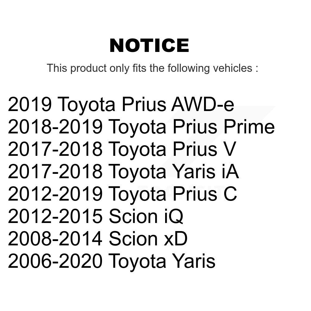 Wheel Bearing Front Pair For Toyota Yaris Prius C Prime V Scion xD iQ AWD-e iA