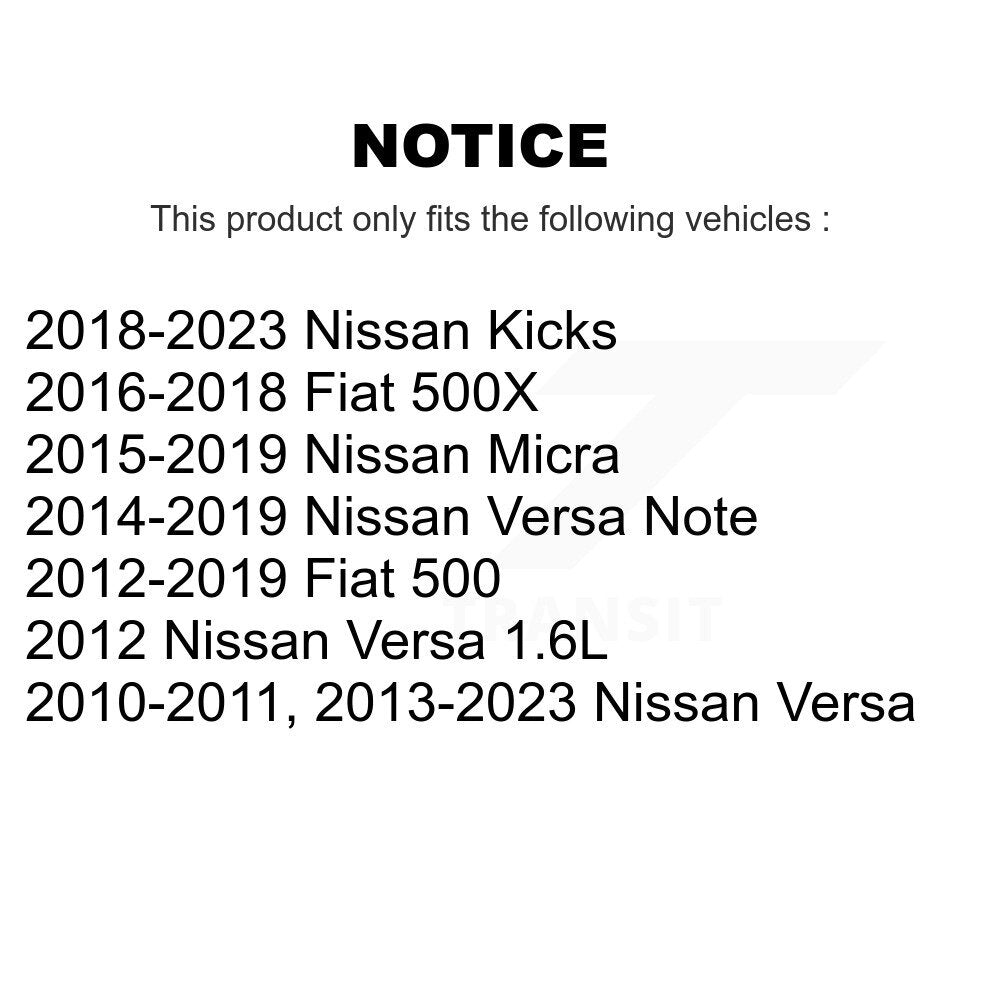 Wheel Bearing Front Pair For Nissan Kicks Micra Versa Note Fiat 500 500X
