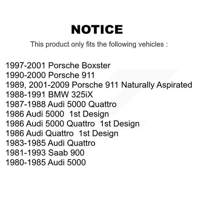 Wheel Bearing Front Pair For Porsche 911 Boxster Saab 900 BMW 325iX Audi 5000