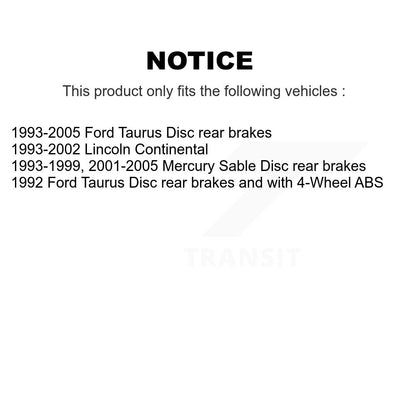 Wheel Bearing And Hub Assembly Rear Pair For Ford Taurus Mercury Sable Lincoln
