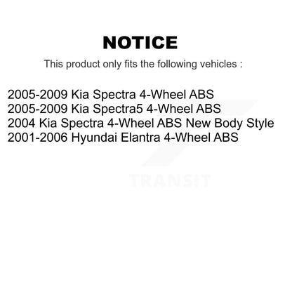 Wheel Bearing & Hub Assembly Rear Pair For Hyundai Elantra Kia Spectra Spectra5