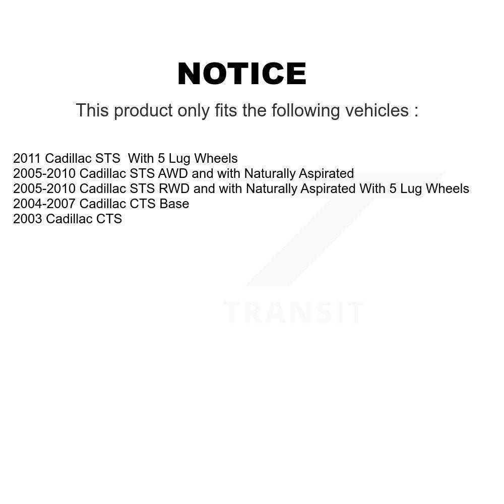 Wheel Bearing And Hub Assembly Rear Pair For Cadillac CTS STS