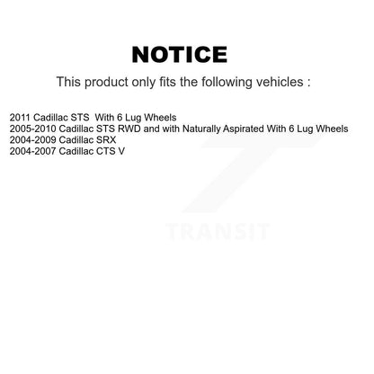 Wheel Bearing And Hub Assembly Rear Pair For Cadillac CTS SRX STS