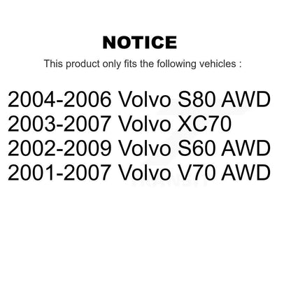 Wheel Bearing And Hub Assembly Rear Pair For Volvo S60 XC70 V70 S80