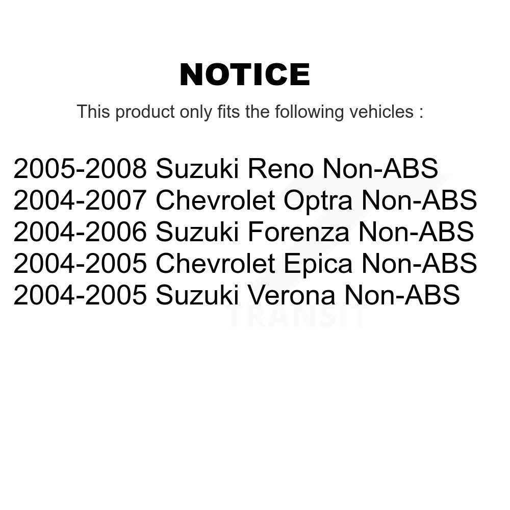 Wheel Bearing And Hub Assembly Rear Pair For Chevrolet Optra Epica Suzuki Verona