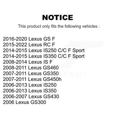 Wheel Bearing & Hub Assembly Rear Pair For Lexus IS250 IS350 GS350 GS300 IS F RC