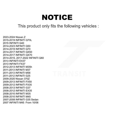 Wheel Bearing Hub Assembly Rear Pair For INFINITI Q50 G37 QX50 EX35 Nissan 370Z