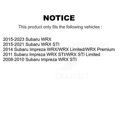 Wheel Bearing And Hub Assembly Rear Pair For Subaru Impreza WRX STI