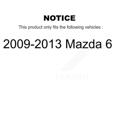 Wheel Bearing And Hub Assembly Rear Pair For 2009-2013 Mazda 6