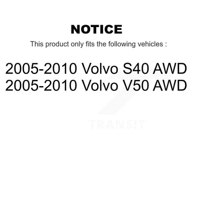 Wheel Bearing And Hub Assembly Rear Pair For 2005-2010 Volvo S40 V50 AWD