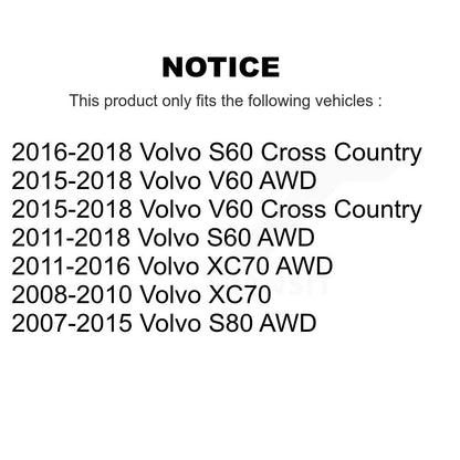 Wheel Bearing & Hub Assembly Rear Pair For Volvo XC70 S60 V60 S80 Cross Country