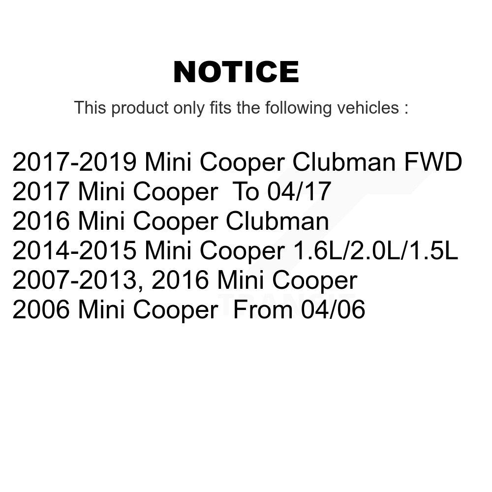 Wheel Bearing And Hub Assembly Rear Pair For Mini Cooper