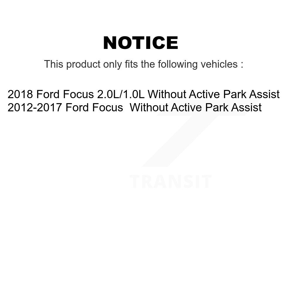 Wheel Bearing & Hub Assembly Rear Pair For Ford Focus Without Active Park Assist