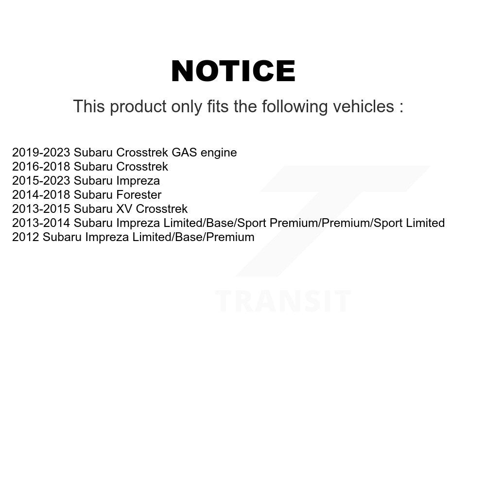 Wheel Bearing & Hub Assembly Rear Pair For Subaru Crosstrek Impreza Forester XV