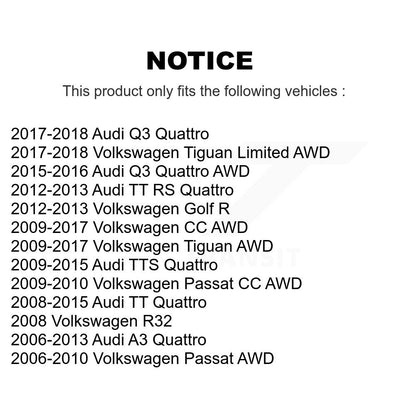 Wheel Bearing Hub Assembly Rear Pair For Volkswagen Tiguan Audi Q3 Quattro CC A3
