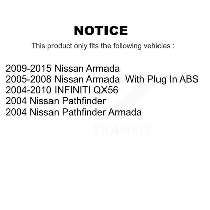 Wheel Bearing Hub Assembly Rear Pair For Nissan Armada Pathfinder INFINITI QX56