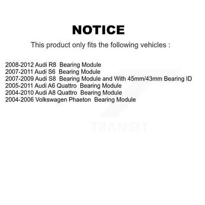 Wheel Bearing Assembly Rear Pair For Audi A6 Quattro A8 R8 S6 S8 Volkswagen