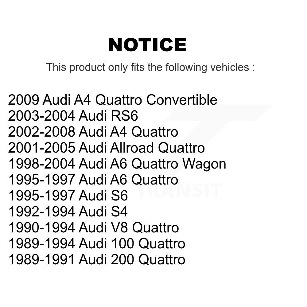 Wheel Bearing Rear Pair For Audi A4 Quattro A6 Allroad RS6 S4 S6 100 V8 200