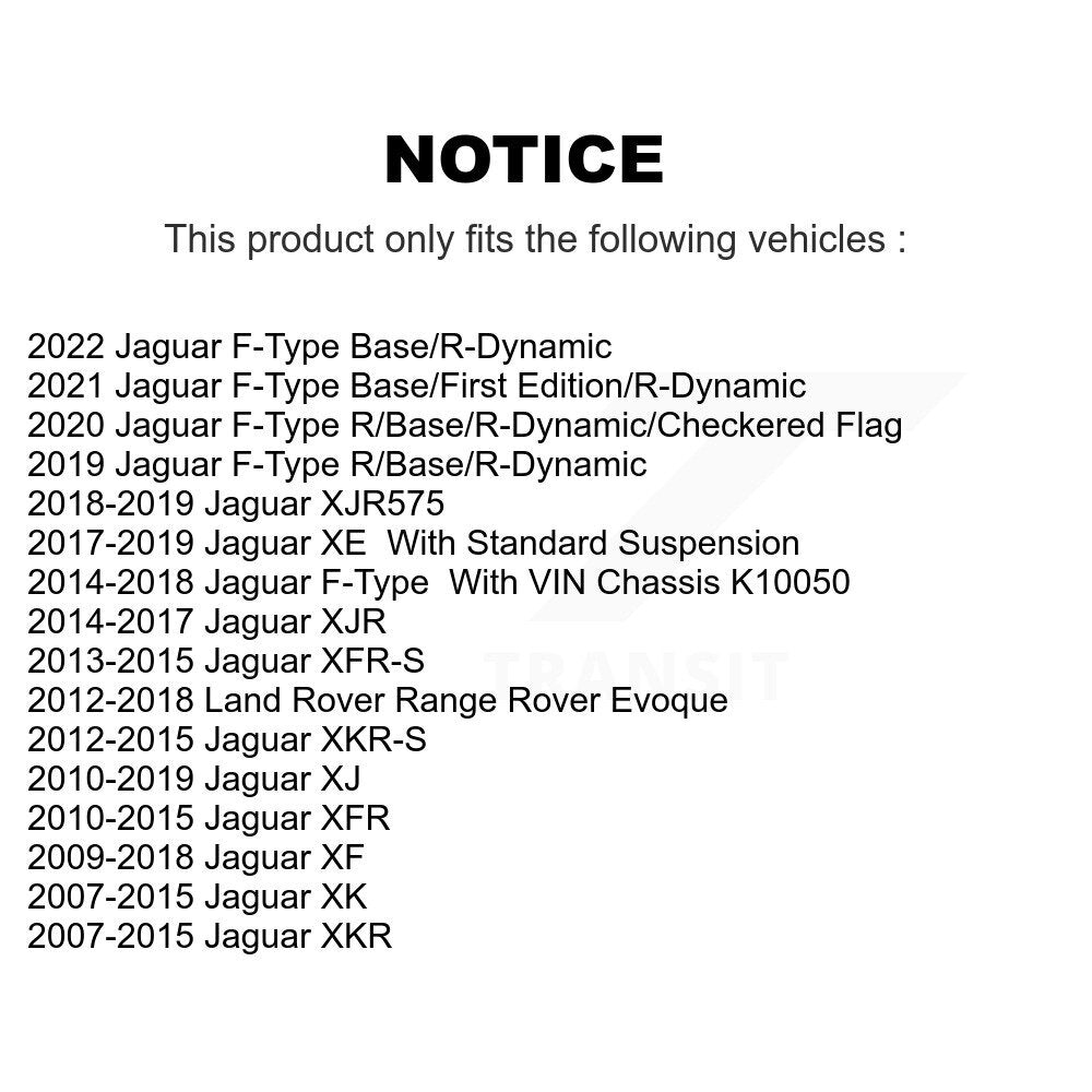Wheel Bearing Rear Pair For Jaguar Land Rover Range Evoque XF F-Type XJ XE XKR