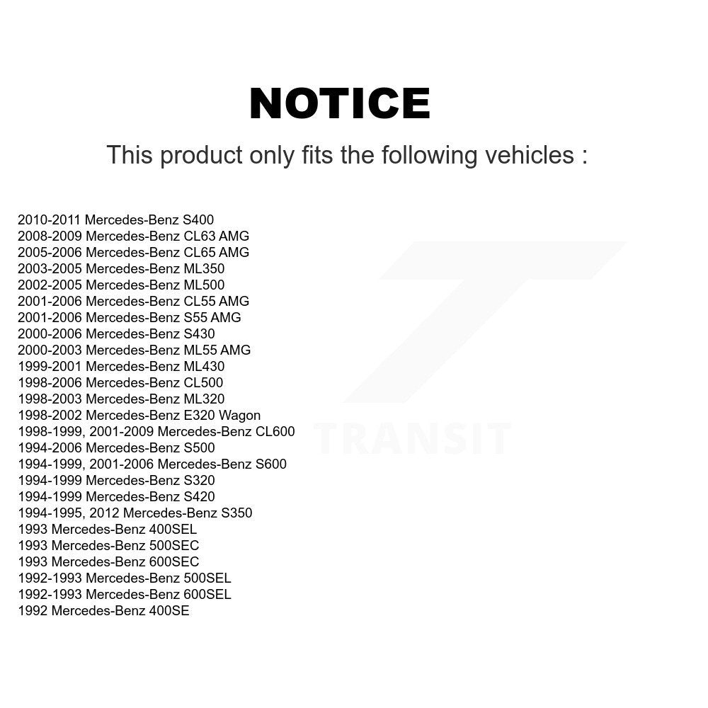 Wheel Bearing Rear Pair For Mercedes-Benz E320 ML320 ML350 S500 S430 ML500 ML430