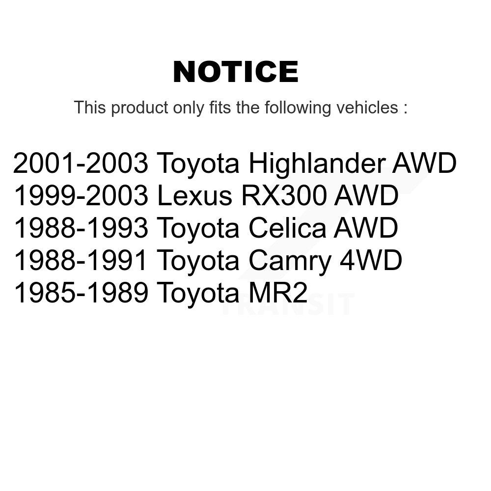 Wheel Bearing Rear Pair For Toyota Highlander Lexus RX300 MR2 Celica Camry