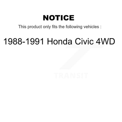 Wheel Bearing Rear Pair For 1988-1991 Honda Civic 4WD