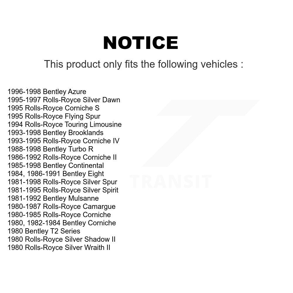 Wheel Bearing Race Front Outer Pair For Rolls-Royce Silver Spur Bentley Spirit R