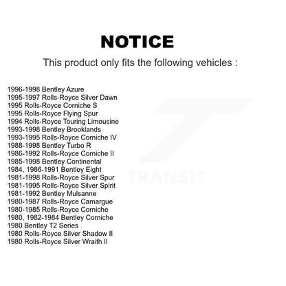 Wheel Bearing Race Front Outer Pair For Rolls-Royce Silver Spur Bentley Spirit R