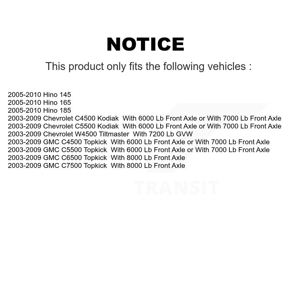 Wheel Bearing Race Front Outer Pair For GMC W4500 Forward Hino Chevrolet 145 165