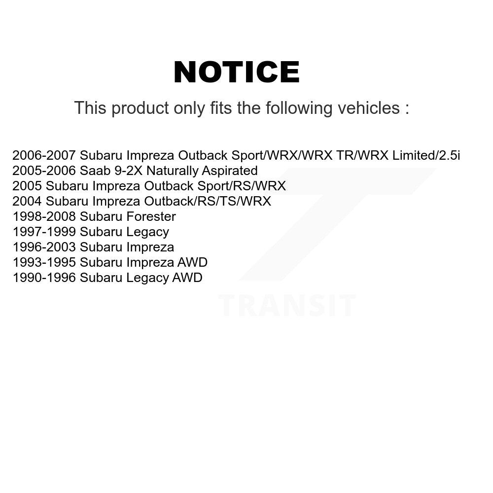 Wheel Bearing Race Rear Inner Pair For Subaru Impreza Forester Legacy Saab 9-2X