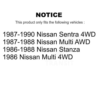 Wheel Bearing And Race Rear Inner Pair For Nissan Sentra Stanza Multi