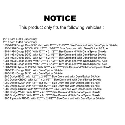 Wheel Bearing Race Rear Inner Pair For Dodge W250 D250 Ford E-350 Super Duty Ram