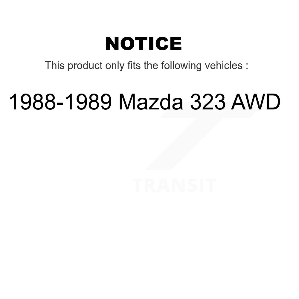 Wheel Bearing And Race Rear Outer Pair For 1988-1989 Mazda 323 AWD