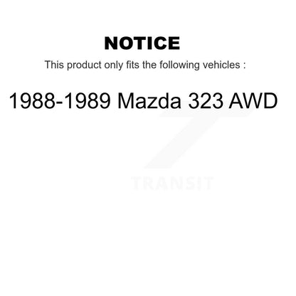 Wheel Bearing And Race Rear Outer Pair For 1988-1989 Mazda 323 AWD