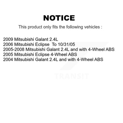 Wheel Bearing & Hub Assembly Front Rear Kit For Mitsubishi Galant Eclipse