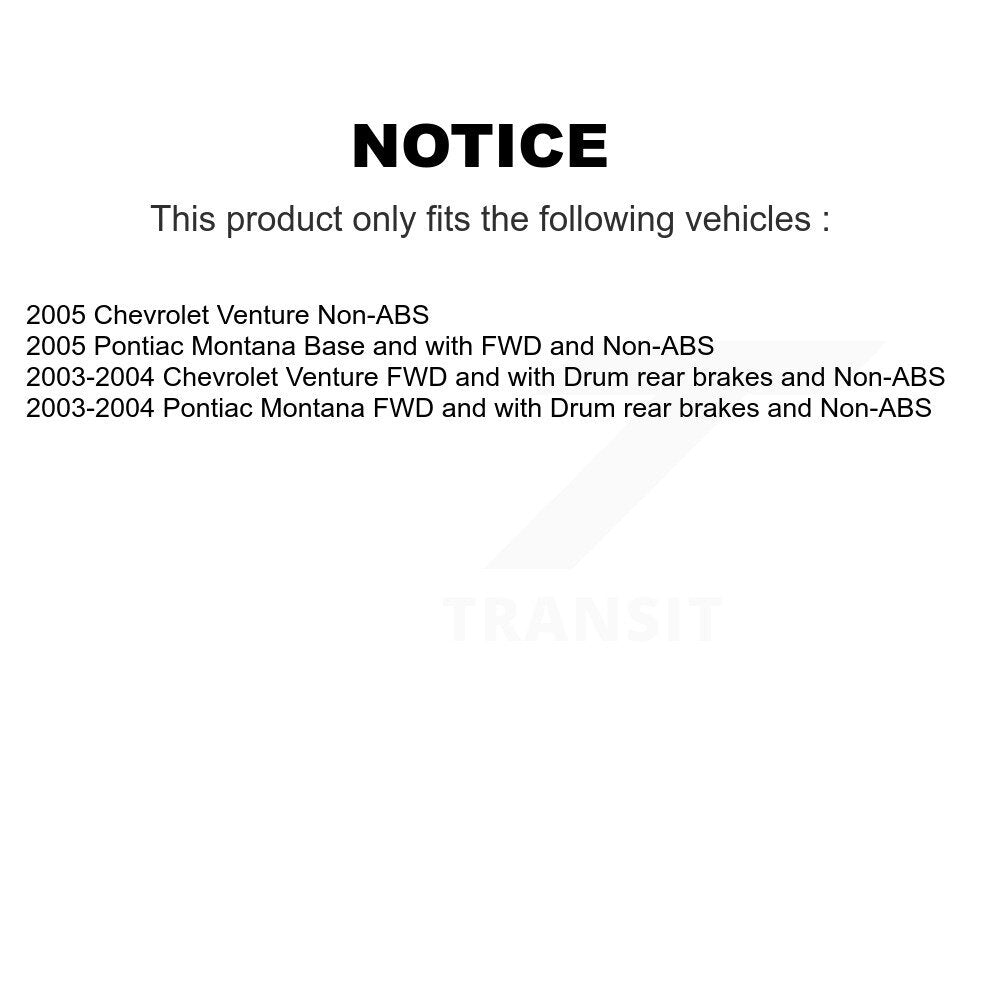 Wheel Bearing Hub Assembly Front Rear Kit For Pontiac Montana Chevrolet Venture