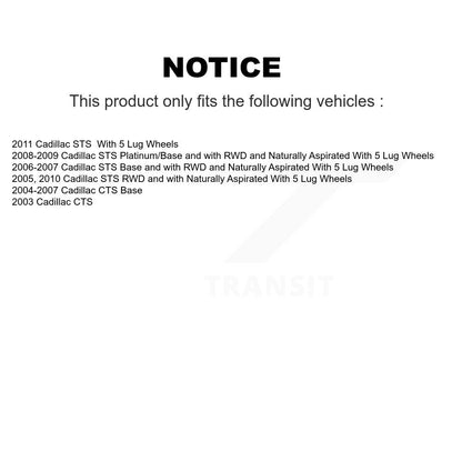 Wheel Bearing & Hub Assembly Front Rear Kit For Cadillac CTS STS