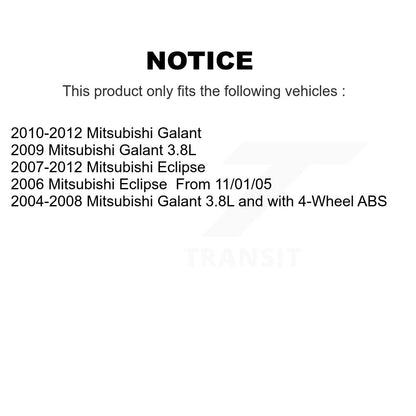 Wheel Bearing & Hub Assembly Front Rear Kit For Mitsubishi Eclipse Galant