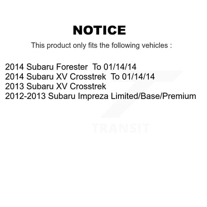 Wheel Bearing & Hub Assembly Front Rear Kit For Subaru Impreza XV Crosstrek