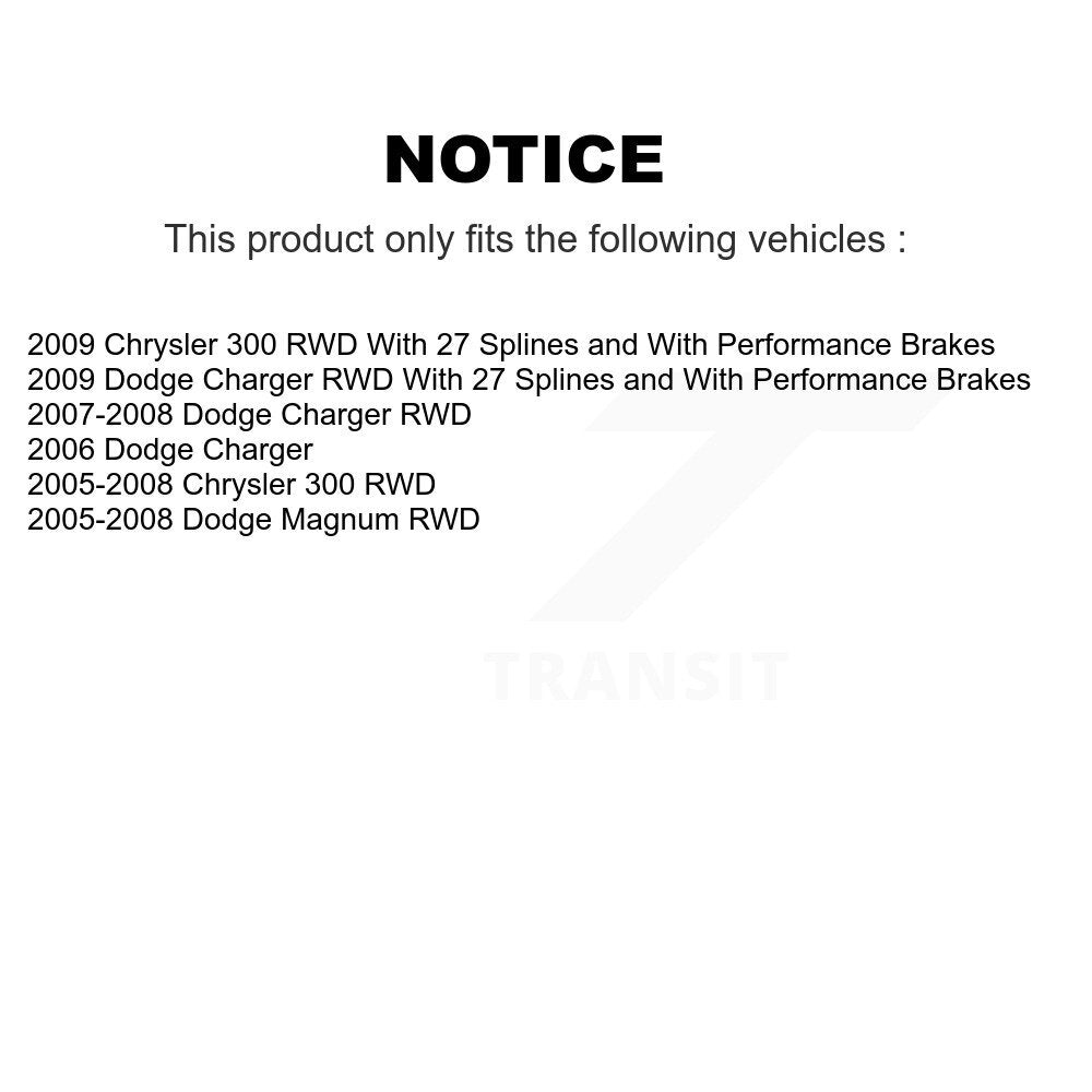 Wheel Bearing Hub Assembly Front Rear Kit For Chrysler 300 Dodge Charger Magnum