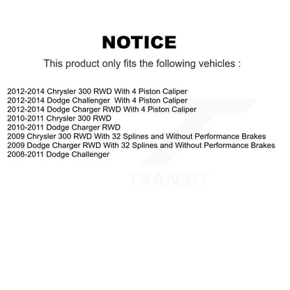 Wheel Bearing & Hub Assembly Front Rear Kit For Dodge Chrysler 300 Charger