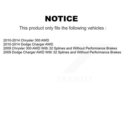 Wheel Bearing & Hub Assembly Front Rear Kit For Chrysler 300 Dodge Charger AWD
