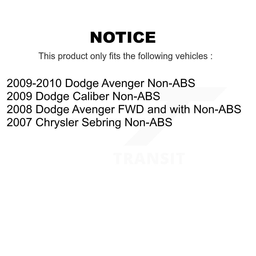 Wheel Bearing & Hub Assembly Front Rear Kit For Dodge Avenger Caliber Chrysler