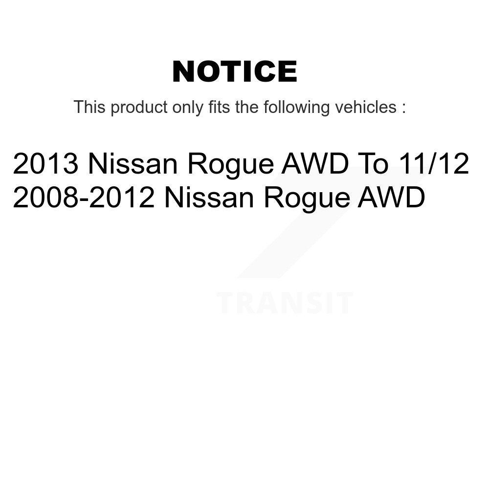 Wheel Bearing & Hub Assembly Front Rear Kit For Nissan Rogue AWD