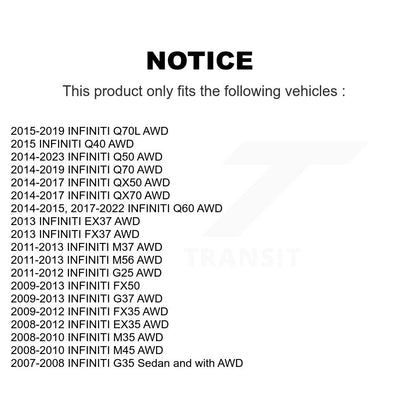 Wheel Bearing Hub Assembly Front Rear Kit For INFINITI Q50 G37 QX50 EX35 G35 Q60