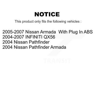 Wheel Bearing & Hub Assembly Front Rear Kit For Nissan Pathfinder INFINITI QX56