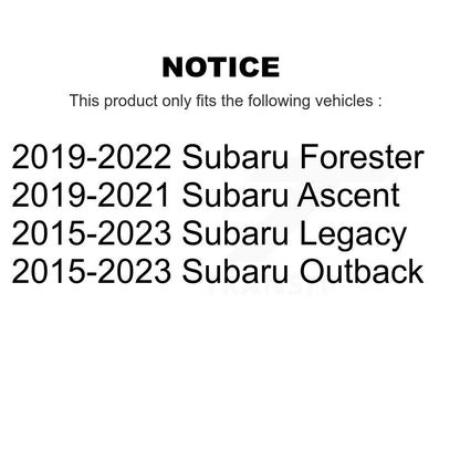 Wheel Bearing & Hub Assembly Rear Pair For Subaru Outback Forester Legacy Ascent