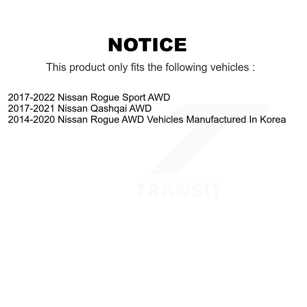 Wheel Bearing & Hub Assembly Front Rear Kit For Nissan Rogue Sport Qashqai AWD