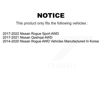 Wheel Bearing & Hub Assembly Front Rear Kit For Nissan Rogue Sport Qashqai AWD