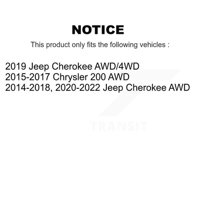 Wheel Bearing And Hub Assembly Rear Pair For Jeep Cherokee Chrysler 200